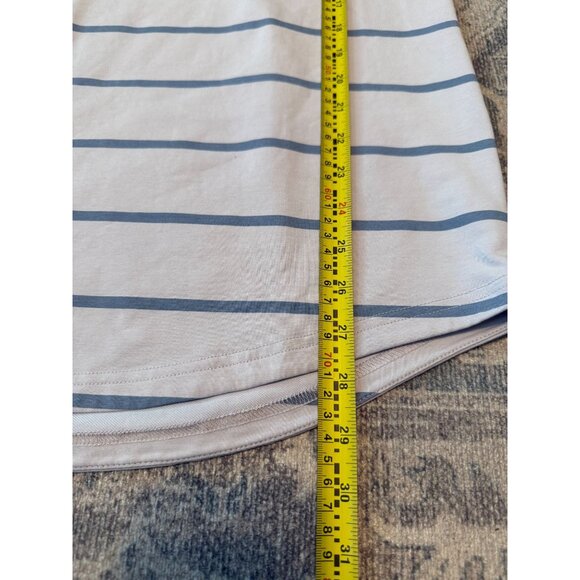 BYLT Men's Drop Cut Lux Short Sleeve T-Shirt Medium Lavender Purple Stripe Gym - Picture 6 of 7